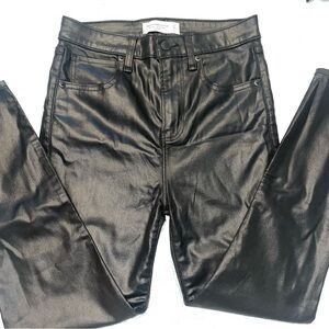 Abercrombie & Fitch Leather Pants The Super Skinny Ankle High Rise